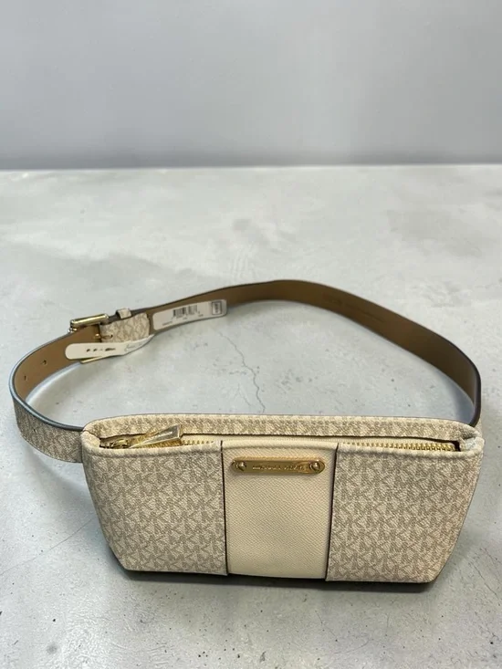 Michael Kors NWT Cream Monogram Belt Bag with Gold Hardware - Picture 1 of 4